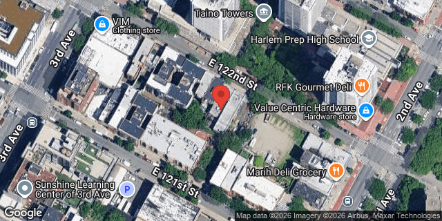 Aerial map of 228 EAST 122 STREET, Manhattan