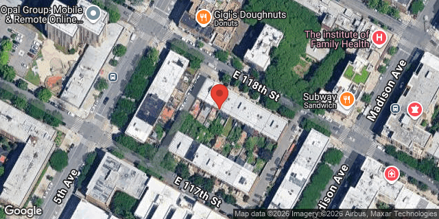 Aerial map of 6 EAST 118 STREET, Manhattan