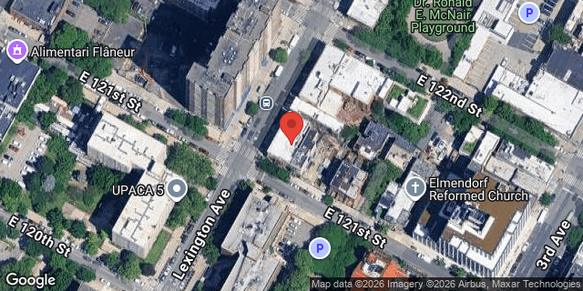 Aerial map of 145 EAST 121 STREET, Manhattan