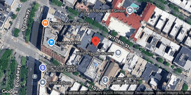 Aerial map of 230 WEST 108 STREET, Manhattan