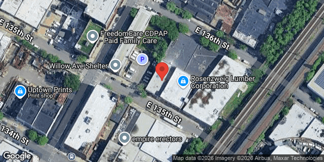 Aerial map of 795 EAST 135 STREET, Bronx
