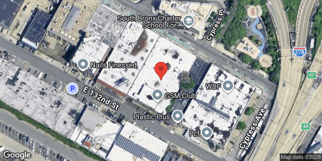 Aerial map of 621 EAST 132 STREET, Bronx