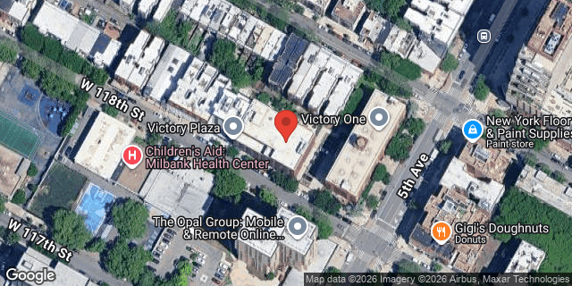 Aerial map of 11 WEST 118 STREET, Manhattan