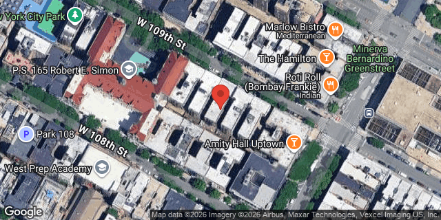 Aerial map of 210 WEST 109 STREET, Manhattan