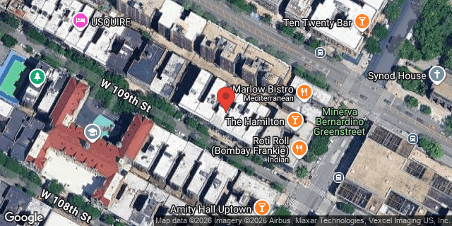 Aerial map of 209 WEST 109 STREET, Manhattan