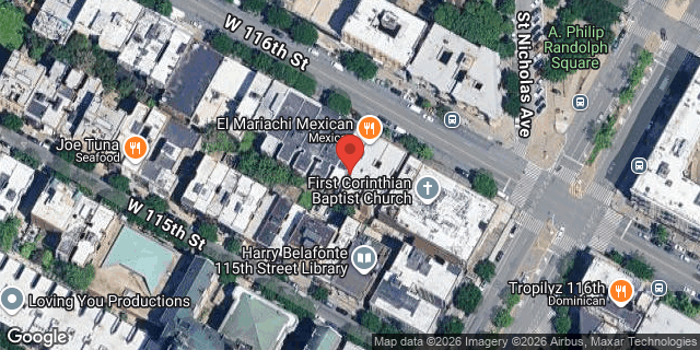 Aerial map of 218 WEST 116 STREET, Manhattan