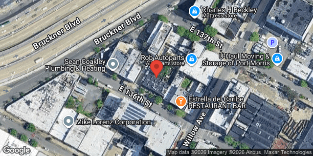 Aerial map of 733 EAST 136 STREET, Bronx