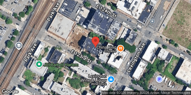 Aerial map of 113 EAST 123 STREET, Manhattan