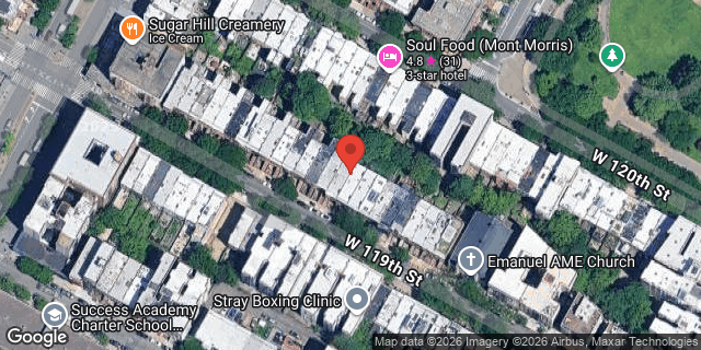 Aerial map of 63 WEST 119 STREET, Manhattan