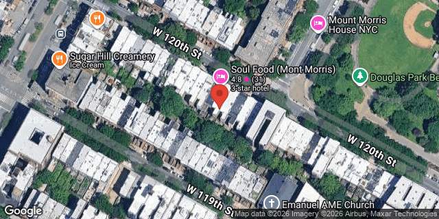 Aerial map of 54 WEST 120 STREET, Manhattan