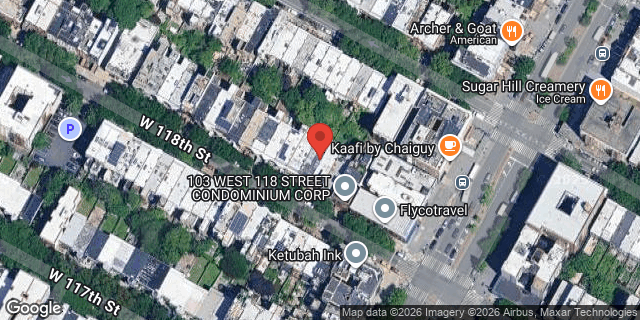 Aerial map of 109 WEST 118 STREET, Manhattan