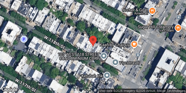 Aerial map of 111 WEST 118 STREET, Manhattan