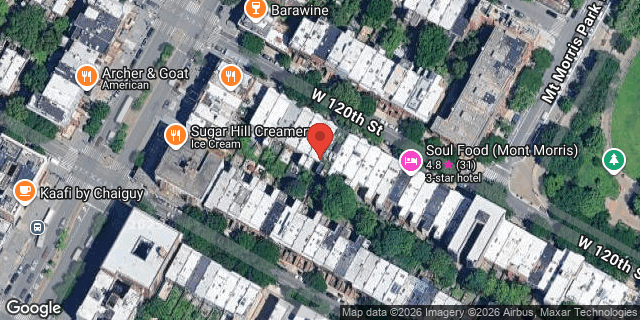 Aerial map of 72 WEST 120 STREET, Manhattan