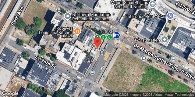 Aerial map of 132 EAST 125 STREET, Manhattan