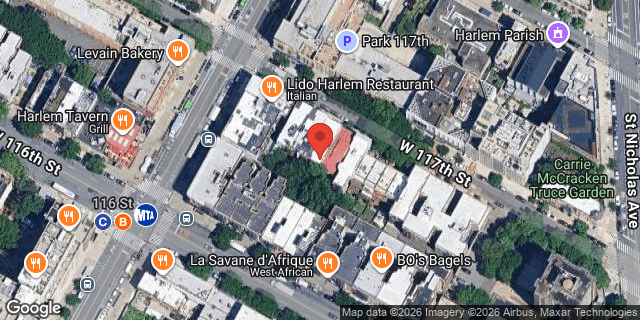 Aerial map of 276 WEST 117 STREET, Manhattan