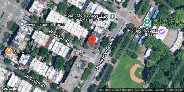 Aerial map of 11 MT MORRIS PARK WEST, Manhattan