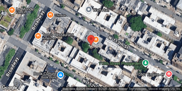 Aerial map of 546 WEST 113 STREET, Manhattan