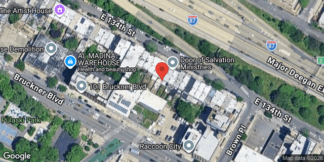 Aerial map of 458 EAST 134 STREET, Bronx