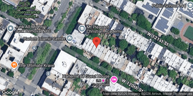 Aerial map of 153 WEST 120 STREET, Manhattan