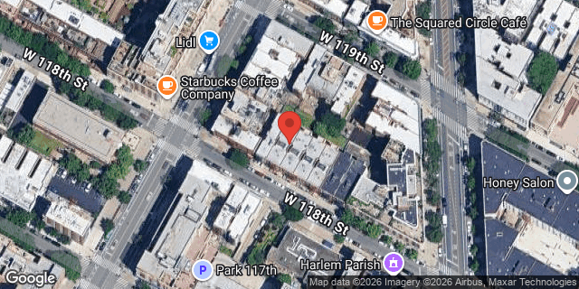 Aerial map of 279 WEST 118 STREET, Manhattan