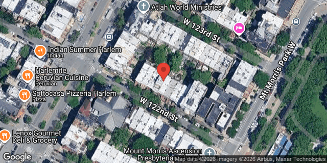 Aerial map of 15 WEST 122 STREET, Manhattan