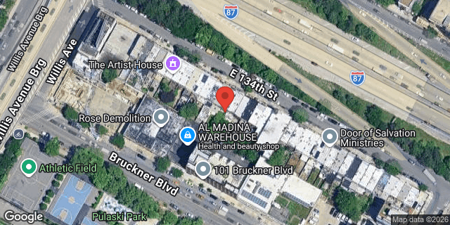 Aerial map of 434 EAST 134 STREET, Bronx