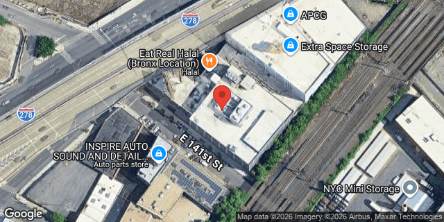 Aerial map of 825 EAST 141 STREET, Bronx