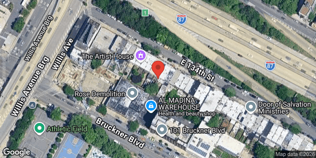 Aerial map of 426 EAST 134 STREET, Bronx