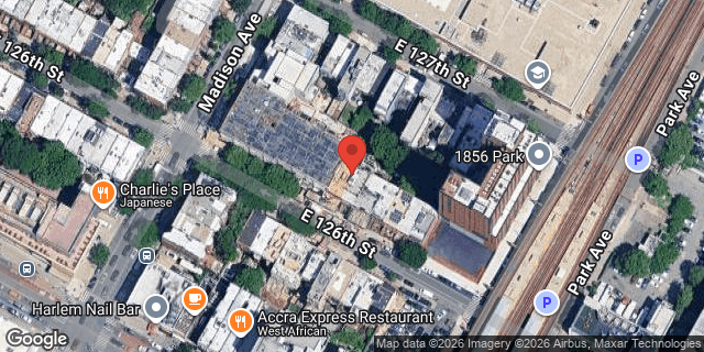 Aerial map of 47 EAST 126 STREET, Manhattan