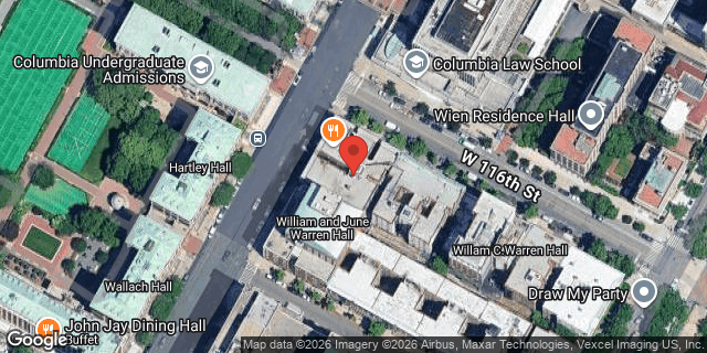Aerial map of 1129 AMSTERDAM AVENUE, Manhattan