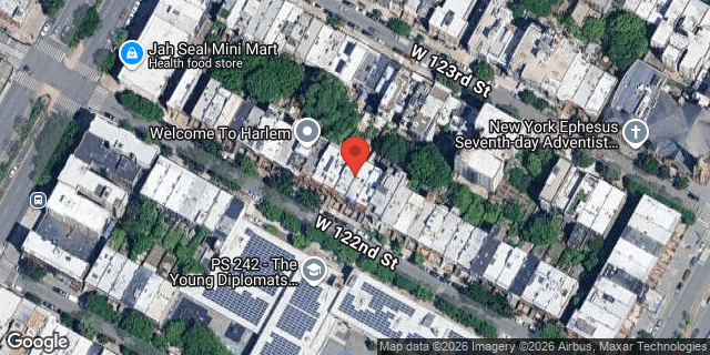 Aerial map of 137 WEST 122 STREET, Manhattan