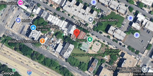 Aerial map of 444 EAST 136 STREET, Bronx