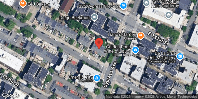 Aerial map of 631 EAST 140 STREET, Bronx