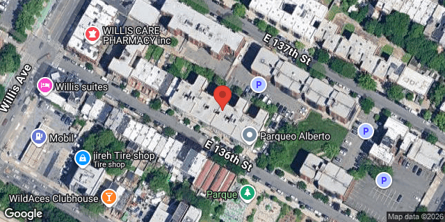 Aerial map of 431 EAST 136 STREET, Bronx