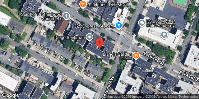 Aerial map of 626 EAST 141 STREET, Bronx