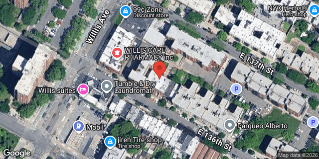 Aerial map of 417 EAST 136 STREET, Bronx