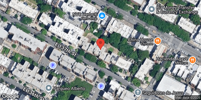 Aerial map of 445 EAST 137 STREET, Bronx
