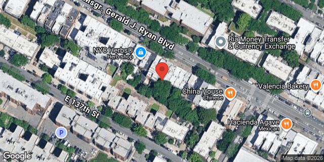 Aerial map of 462 EAST 138 STREET, Bronx