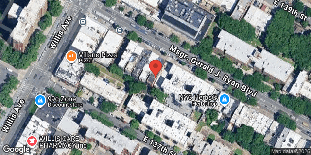 Aerial map of 424 EAST 138 STREET, Bronx
