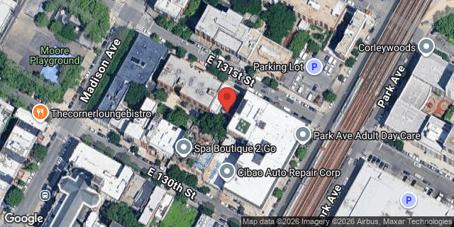 Aerial map of 64 EAST 131 STREET, Manhattan