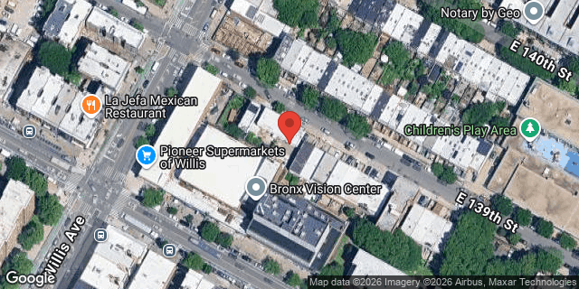 Aerial map of 418 EAST 139 STREET, Bronx