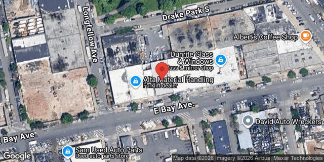 Aerial map of 1349 EAST BAY AVENUE, Bronx