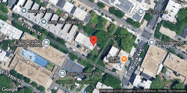 Aerial map of 493 EAST 140 STREET, Bronx