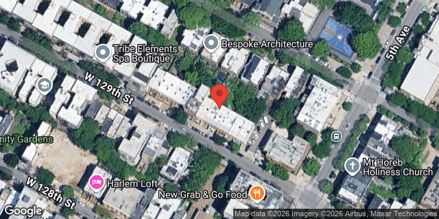 Aerial map of 11 WEST 129 STREET, Manhattan