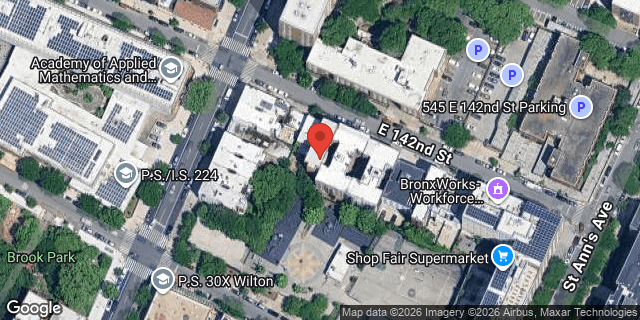 Aerial map of 520 EAST 142 STREET, Bronx