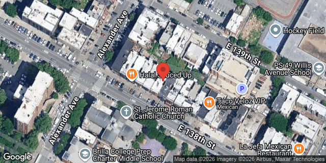 Aerial map of 343 EAST 138 STREET, Bronx
