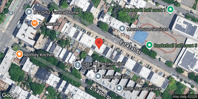 Aerial map of 438 EAST 141 STREET, Bronx