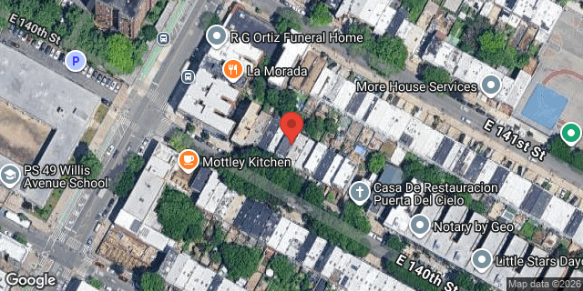 Aerial map of 415 EAST 140 STREET, Bronx