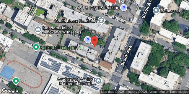Aerial map of 489 EAST 142 STREET, Bronx