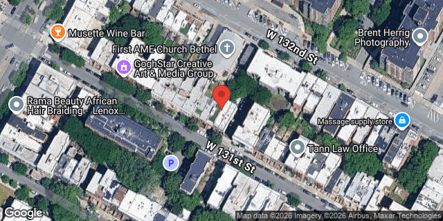 Aerial map of 43 WEST 131 STREET, Manhattan